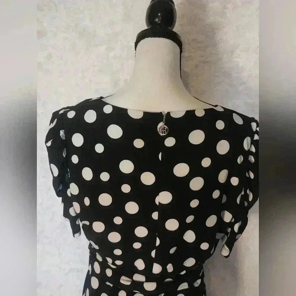 Women’s Tommy Hilfiger Short Sleeved Polka Dot Dress Wrap Size 10 - Picture 6 of 8